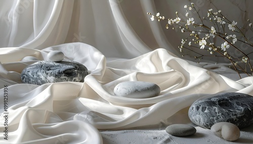 Stones silk art