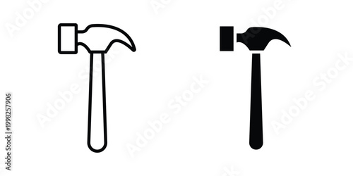 Fotografia Hammer icon, symbols pack for UI designs.