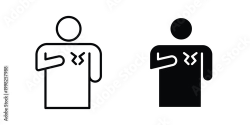 Fotografie Heart attack icon, symbols pack for UI designs.