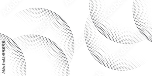 halftone dot abstract background. black circle lines pattern. Futuristic technology concept. Suit for cover, poster, banner, brochure, header, website