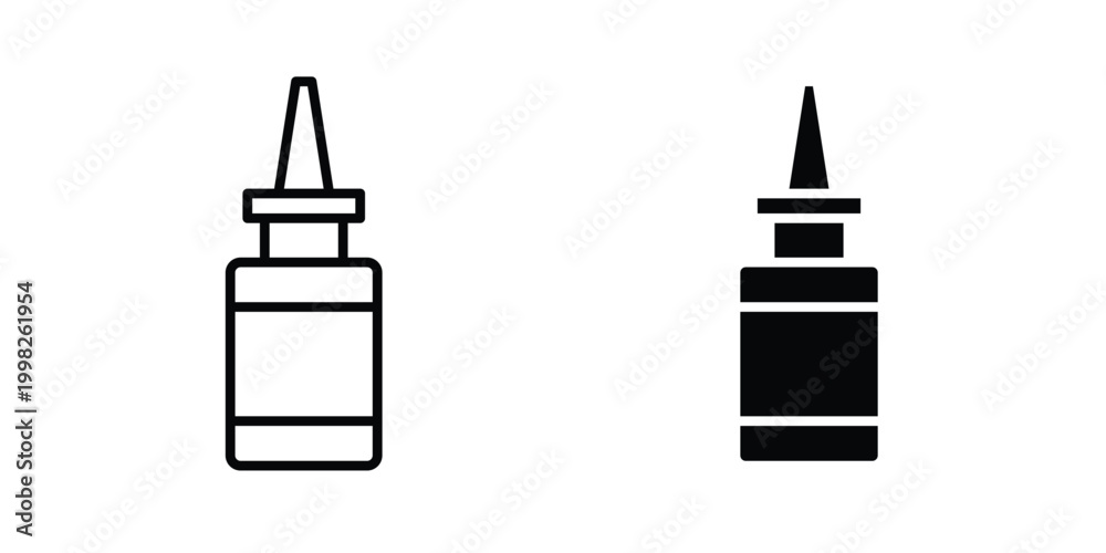 Fototapeta premium Nasal spray icon, symbols pack for UI designs.