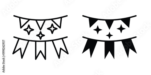 Party flag icon, symbols pack for UI designs.