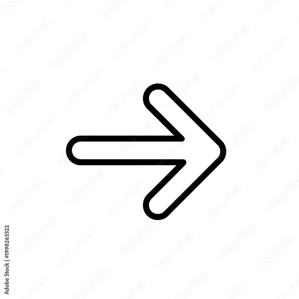 Obraz premium Black Arrow Icon Pointing Right 1.