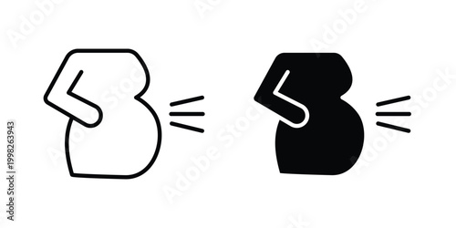 Pregnancy complications icon, symbols pack for UI designs.