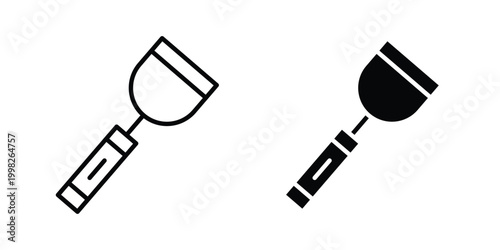 Putty knife icon, symbols pack for UI designs.