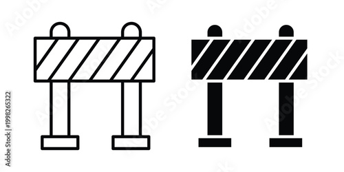 Roadblock icon, symbols pack for UI designs.