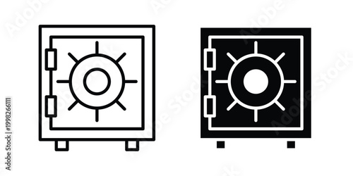 Secure vault icon, symbols pack for UI designs.