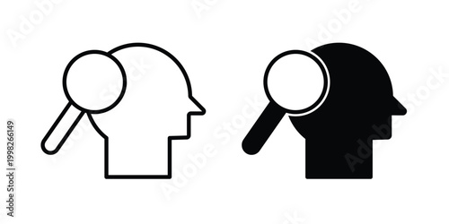 Self research icon, symbols pack for UI designs.