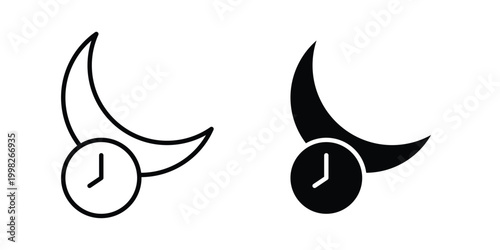 Sleeping time icon, symbols pack for UI designs.