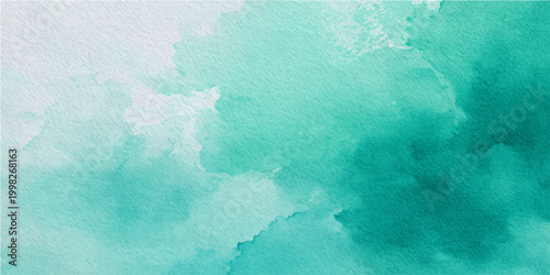 Captivating abstract watercolor painting in teal, evoking a sense of calm and creativity.
