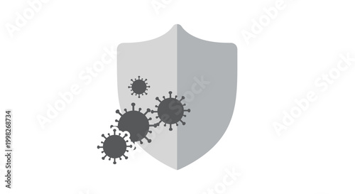 Shield protecting against virus and germs.