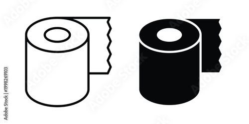 Toilet paper roll icon, symbols pack for UI designs.