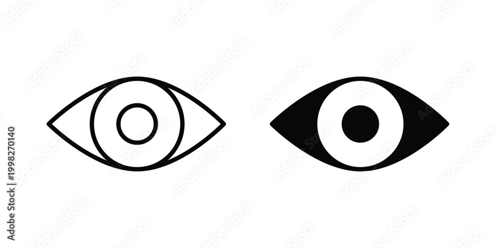Obraz premium visibility icon, symbols pack for UI designs.