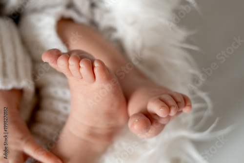 arms and legs of a newborn baby