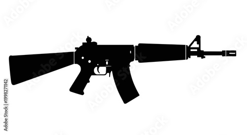 Black silhouette of a rifle.
