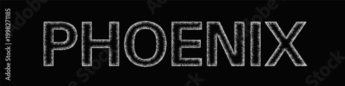 Sketch Phoenix text design element
