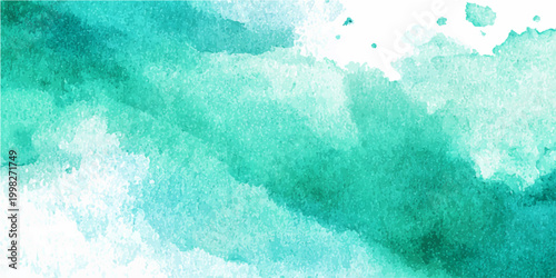 Gentle watercolor washes of teal and turquoise blend and swirl, evoking a sense of tranquility. Ideal for conveying serenity and artistic expression.