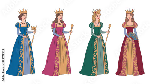 A set of colorful, patterned paper napkins in red, blue, and green hues displayed in a fan shape isolated on transparent background