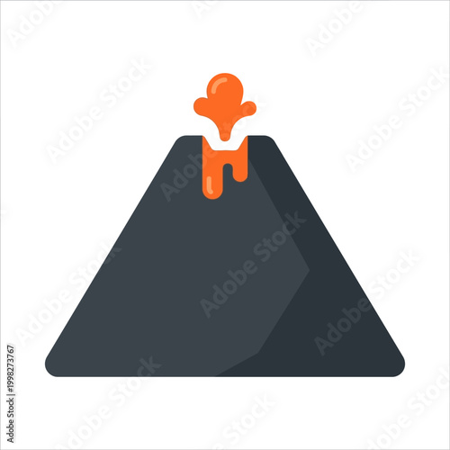 simple vector lava eruption mountain