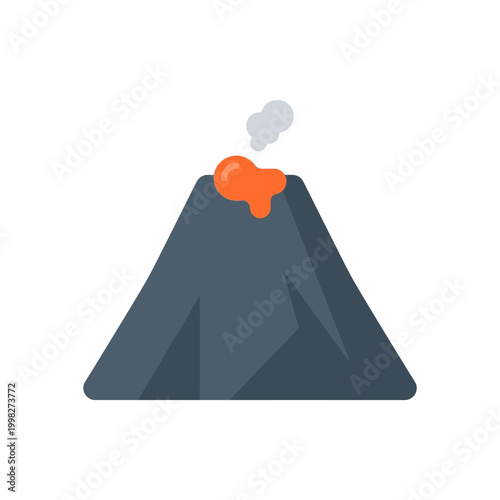 simple vector lava eruption mountain