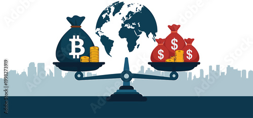 Bitcoin versus traditional currency exchange