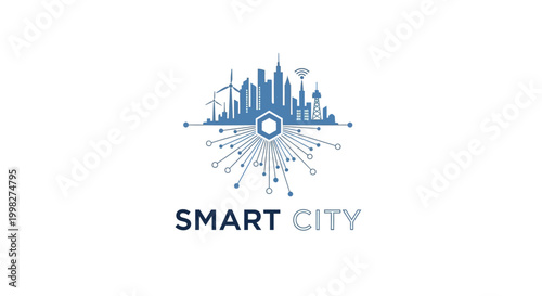 Smart city concept with modern architecture.