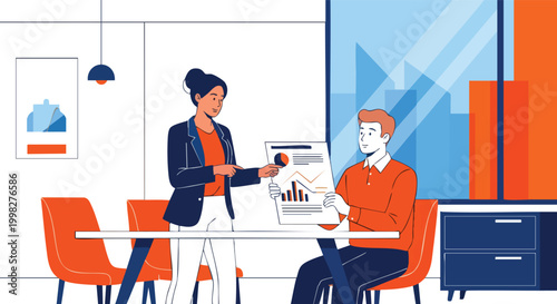 Strategic B2B marketing team conducting data-driven campaign analysis and KPI performance reporting in a modern agency setting