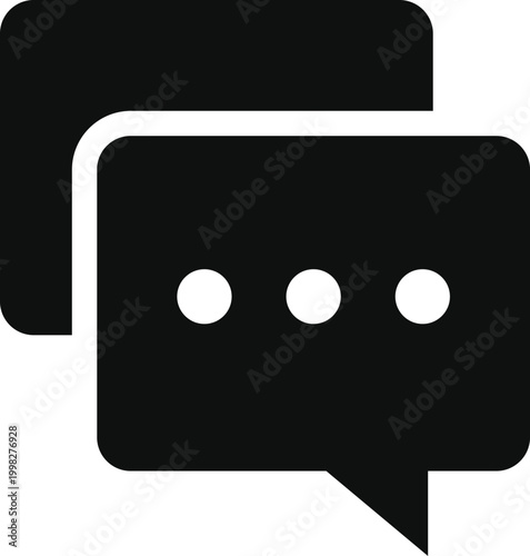 Chat and Talk Icon Set.  Help desk and communication design. Service and assistance signs. Creative talk bubble. Speech bubble and messaging symbols.
