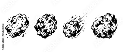 asteroid , Traditional Chinese Brush , strokes swirl style