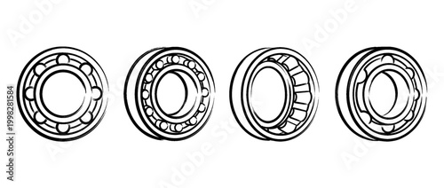 bearing , Traditional Chinese Brush , strokes swirl style