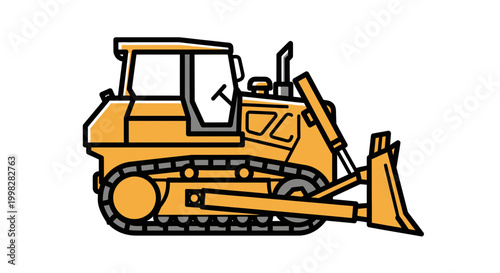 Bulldozer Construction Equipment Heavy Machinery.