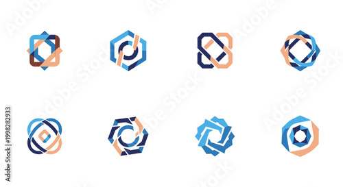 Modern logo design conveys unity and innovation, ideal for marketing materials, website branding, and conveying a sense of collaboration and growth.