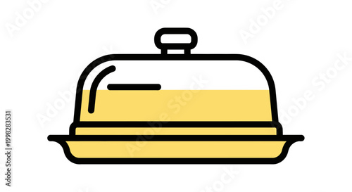 Cloche Server with Glass Top.