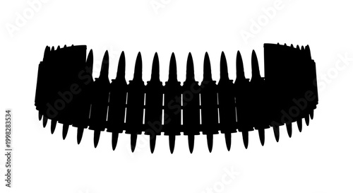 Close up of black mascara brush.