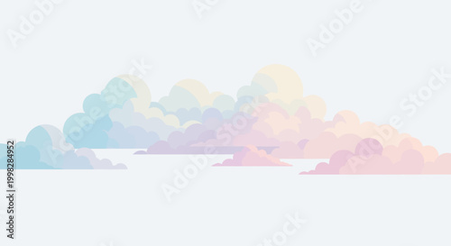 Colorful pastel clouds in the sky.