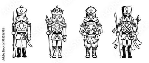 nutcracker , Traditional Chinese Brush , strokes swirl style