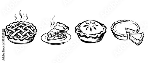 pie , Traditional Chinese Brush , strokes swirl style