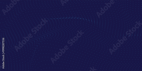 Abstract Wavy Particle Technology Texture Background. Abstract wave moving dots flow particle background design, high tech and big data for brochure, flyer, magazine, business card, banner. Vector