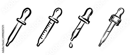 pipette , Traditional Chinese Brush , strokes swirl style