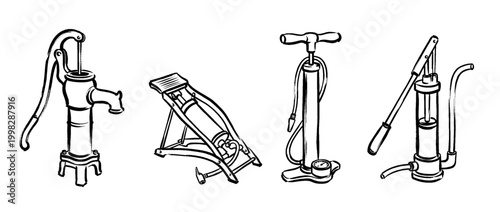 pump , Traditional Chinese Brush , strokes swirl style