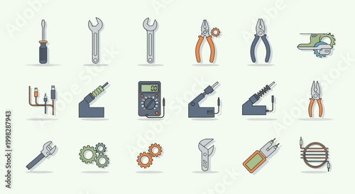 Collection of various metal hand tools.