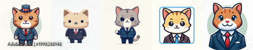 Canvas Print Vector of a cat president