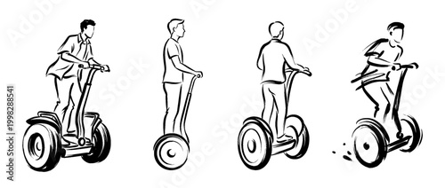 segway , Traditional Chinese Brush , strokes swirl style