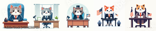 Photography Vector of a cat president