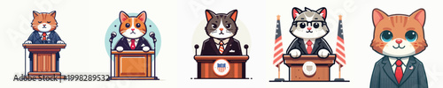 Photography Vector of a cat president