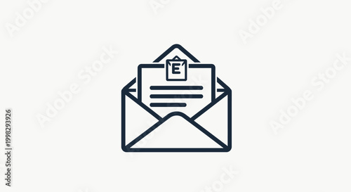 Open envelope with email letter icon.