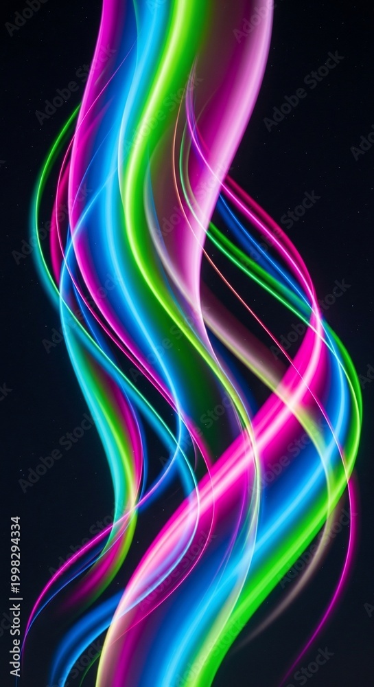 Fototapeta premium Abstract colorful wavy lines