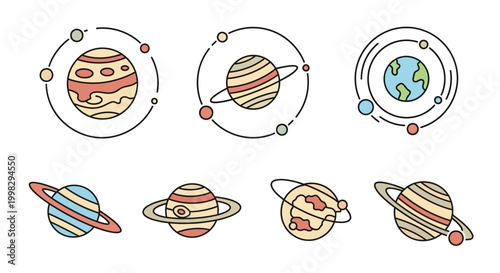 Planets in our solar system.