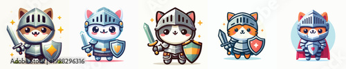 Vector of a cat knight
