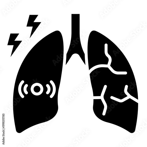 Tuberculosis Lungs Global Health Medical Icon